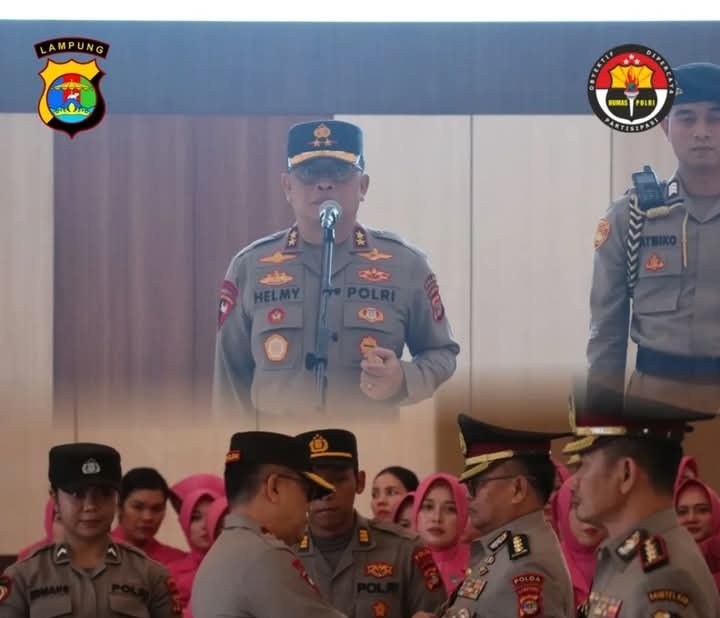 6 Kapolres Serta 4 Pejabat Utama Polda Lampung Resmi Dilantik, Ini Daftarnya