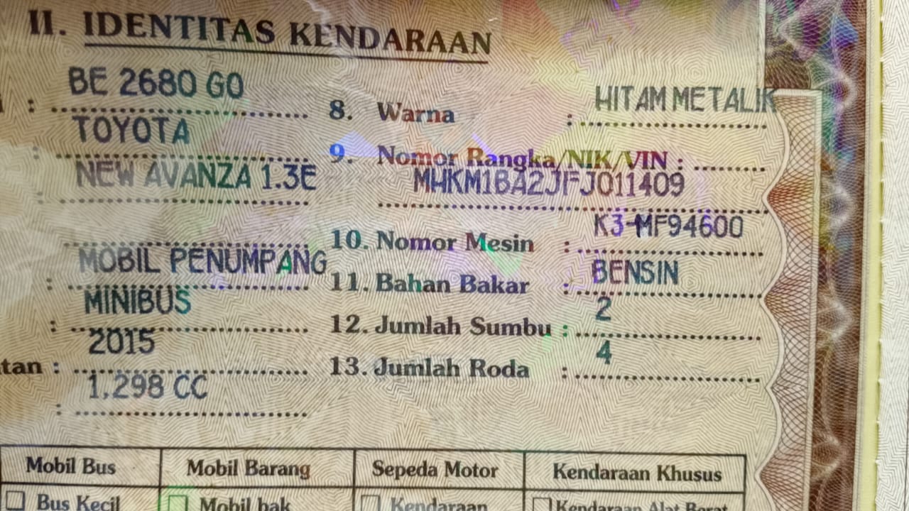STNK Mobil Atas Nama Bambang Alfianto Hilang di Sekitar Jalan Lintas Sumatera, Gunung Sugih