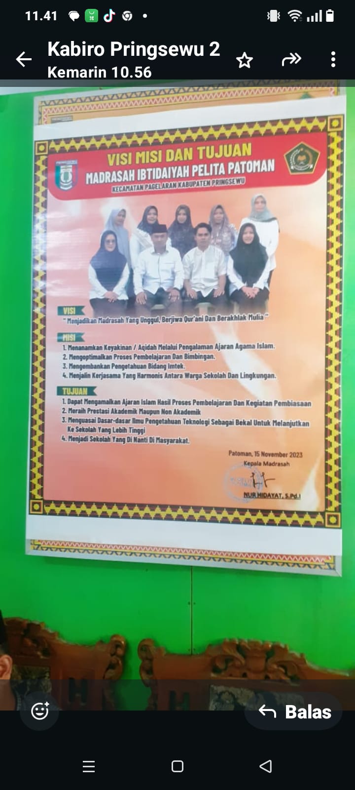 PERAN KEPALA SEKOLAH MADRASAH IBTIDAIYAH PELITA PATOMAN DALAM MENCIPTAKAN DAN MEMELIHARA DISIPLIN SEKOLAH