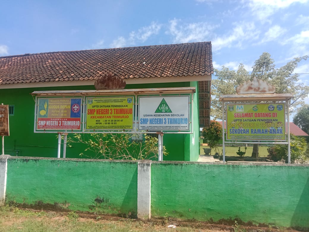 PROYEK REHAB GEDUNG SMPN 3 TRIMURJO, KABUPATEN LAMPUNG TENGAH, PROVINSI LAMPUNG TANPA PLANG PROYEK
