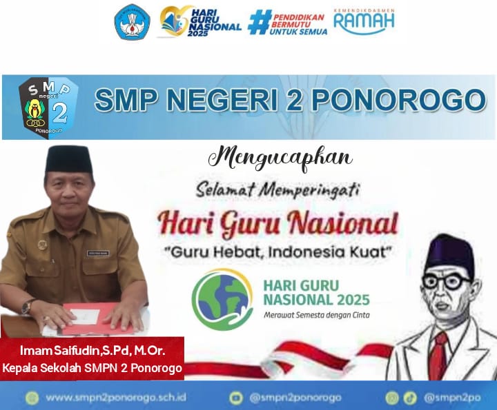 HARI GURU NASIONAL SMP NEGERI 2 PONOROGO JAWA TIMUR