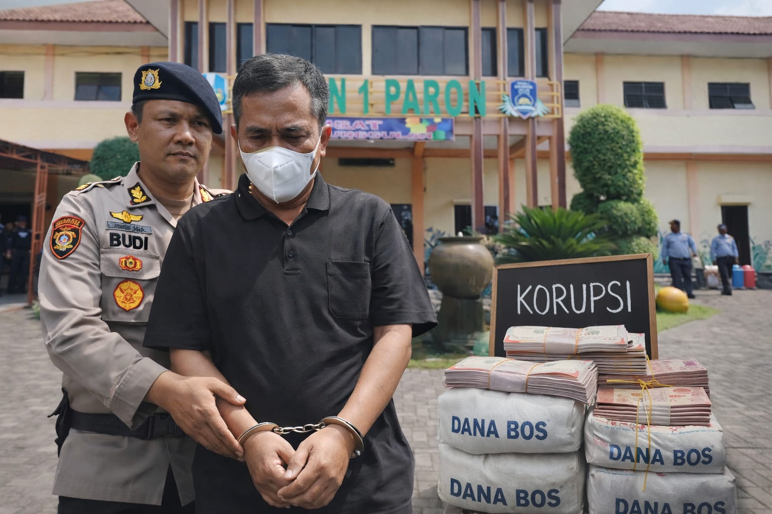 DESAK APH TANGKAP OKNUM KEPALA SMKN 1 PARON, DIDUGA KUAT ANGGARAN DANA BOS RP 2.946.240.000 DIKORUPSI