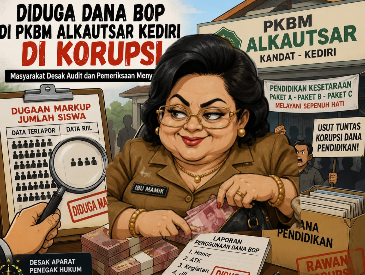 ANGGARAN DANA BOP PKBM Al-Kautsar KEDIRI DIDUGA SARAT KORUPSI