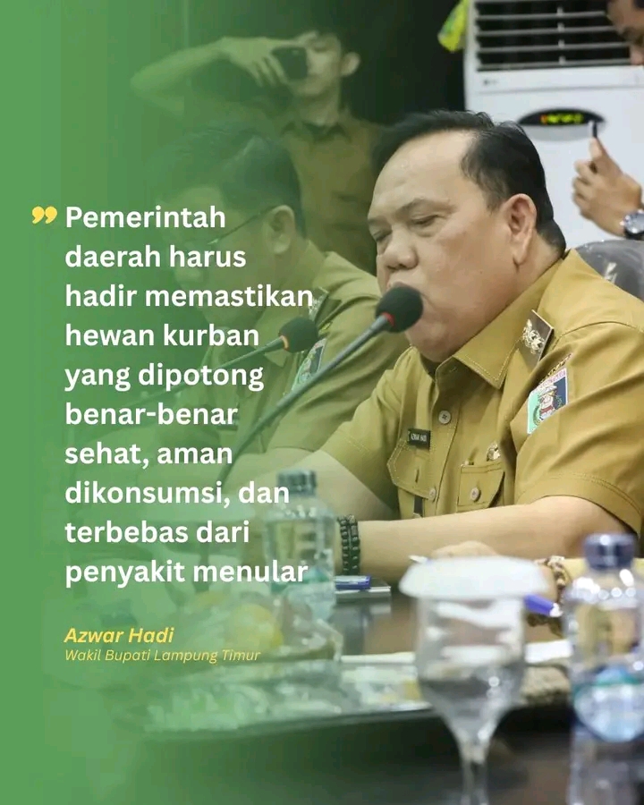 jelang idul Adha 1447 H, Pemkab Lampung Timur Matangkan Persiapan Ibadah kurban Agar Berjalan Aman,Sehat,dan Tertib