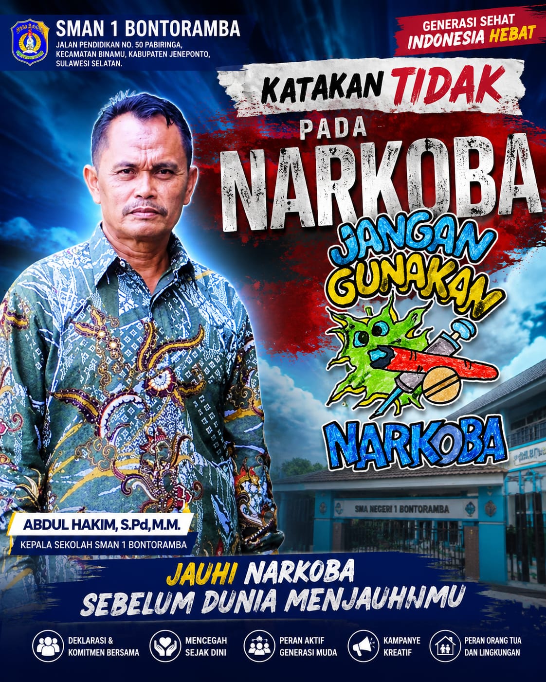SMAN 1 BONTORAMBAJALAN PENDIDIKAN NO 50 PABIRINGA, KECAMATAN BINAMU KABUPATEN JENEPONTO, SULAWESI SELATAN