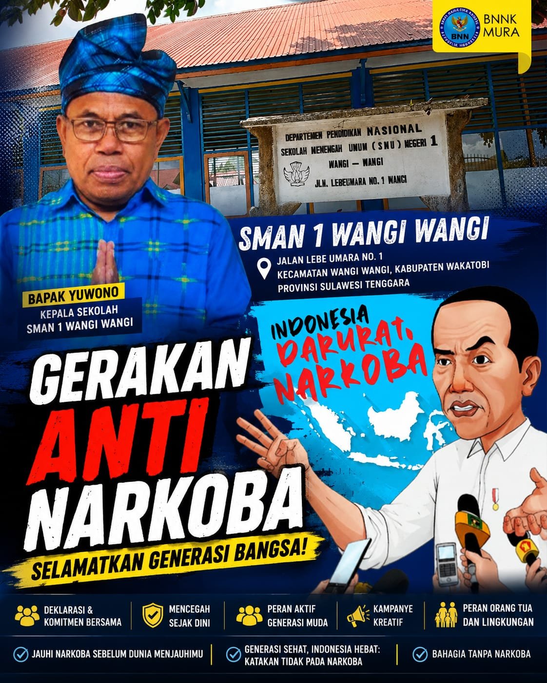 SMAN 1 WANGI WANGI, YANG BERALAMAT DI JALAN LEBE UMARA NO. 1, KECAMATAN WANGI WANGI, KABUPATEN WAKATOBI, PROVINSI SULAWESI TENGGARA