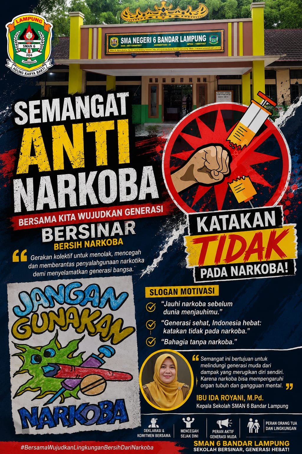 SMAN 6 BANDAR LAMPUNG, YANG BERALAMAT DI JALAN KI AGUS ANANG (KH AGUS ANANG) NO. 35, KELURAHAN KETAPANG, KECAMATAN PANJANG, KOTA BANDAR LAMPUNG, PROVINSI LAMPUNG